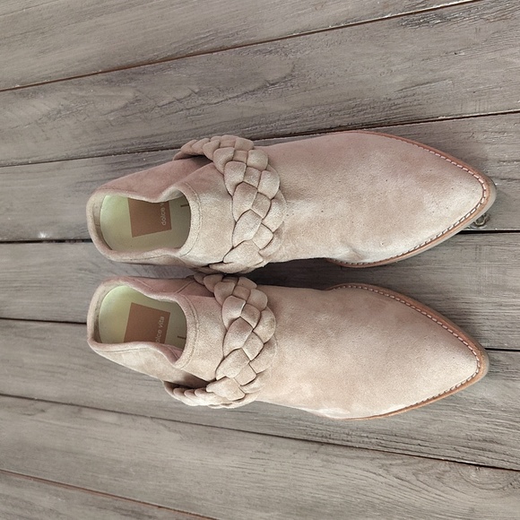 Dolce Vita Beige Braided Pointed Toe Leather Mules Size Woman's 8 - Picture 7 of 15